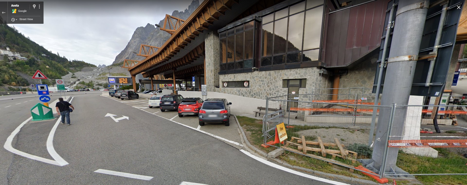 Google Streetview Mont Blanc tunnel compare