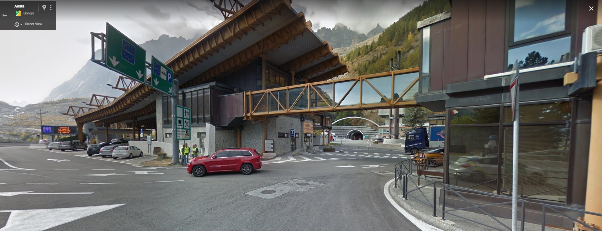 Google Streetview Mont Blanc tunnel control